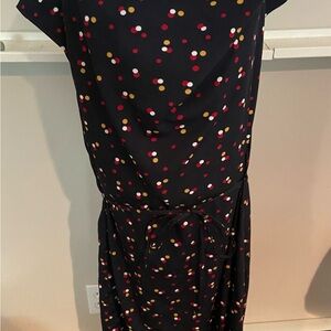 Tommy Hilfiger navy Ruched Asymmetrical Sheath Dress